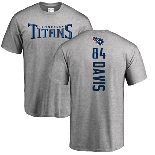 Tennessee Titans Men Ash Corey Davis Backer NFL Football #84 T Shirt->nfl t-shirts->Sports Accessory